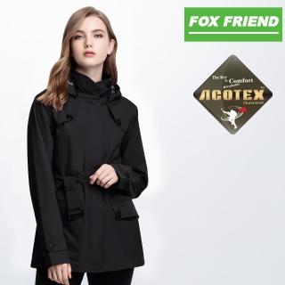 【FOX FRIEND 狐友】女款 單件式防水鋪棉外套(368 黑色)
