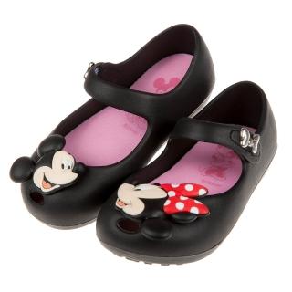 【布布童鞋】Disney迪士尼米奇米妮童年玩伴黑色輕便公主涼鞋(D0F203D)