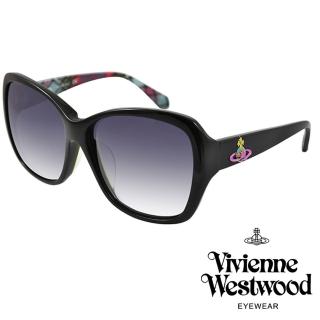 【Vivienne Westwood】復古土星方框太陽眼鏡(黑/格紋 VW747_01)