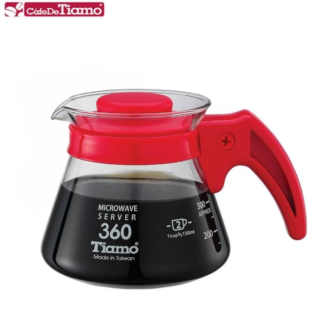 【Tiamo】耐熱玻璃壺360cc-紅色(HG2294R)