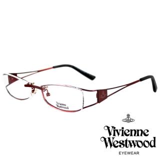 【Vivienne Westwood】質感金屬細框光學眼鏡(紅 VW119_01)