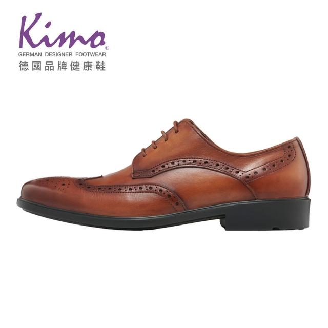 【Kimo】型男英倫風雕花綁帶皮鞋(復古咖62670S002018)