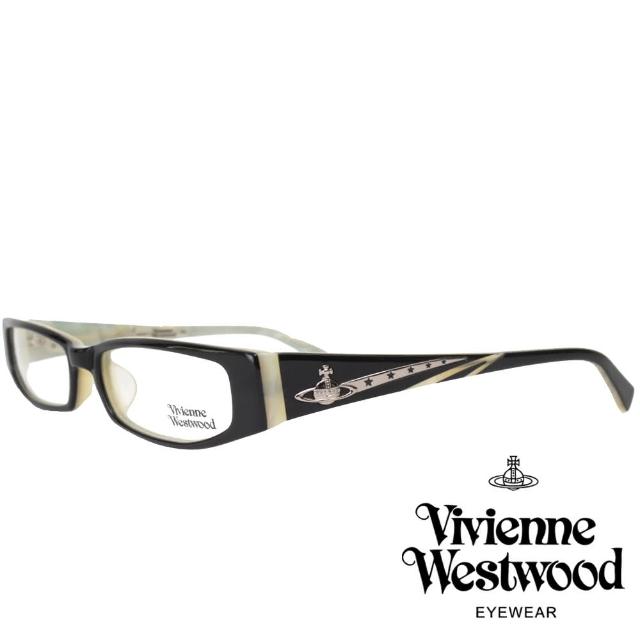 【Vivienne Westwood】英倫龐克風搖滾星星光學眼鏡(黑/白 VW135_05)