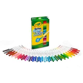 【crayola 繪兒樂】可水洗細桿彩色筆50色