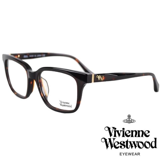 【Vivienne Westwood】經典英倫文字款光學眼鏡(琥珀 VW356v_02)