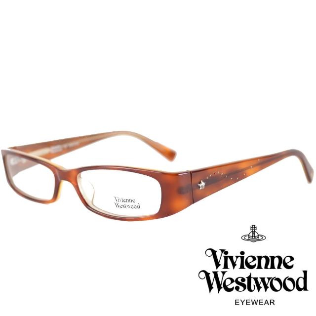 【Vivienne Westwood】浪漫水鑽星星款光學眼鏡(琥珀 VW124_03)