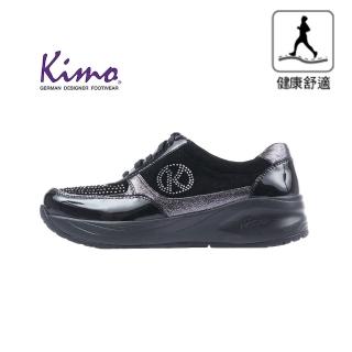 【Kimo】高機能時尚閃鑽大K簡約舒適健康鞋(都市黑KAIWF160043)