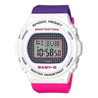 【CASIO 卡西歐】BABY-G 經典數位顯示電子錶 樹脂錶帶 防水200米(BGD-570THB-7)