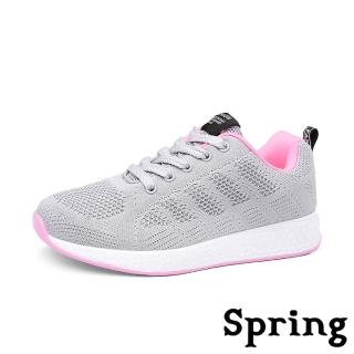 【SPRING】3D立體飛織厚底休閒運動鞋(灰)