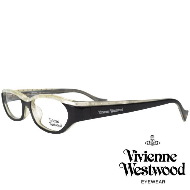 【Vivienne Westwood】英倫龐克基本色款光學眼鏡(透明白/黑 VW133_03)