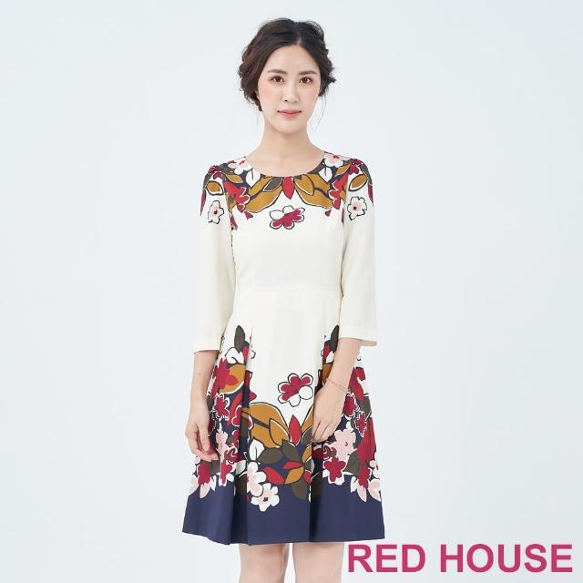 【RED HOUSE 蕾赫斯】印花花朵洋裝(共二色)