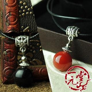 【一元堂】天然紅瑪瑙簡約中國風時尚苗銀項鍊