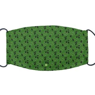 【IHERMI】綠色足跡 個性口罩 台灣製(耐用 舒適 透氣 可水洗 重複使用 創意 幾何 清新)