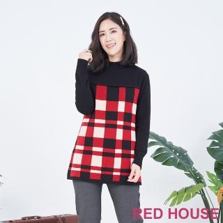 【RED HOUSE 蕾赫斯】格紋針織衫(共二色)