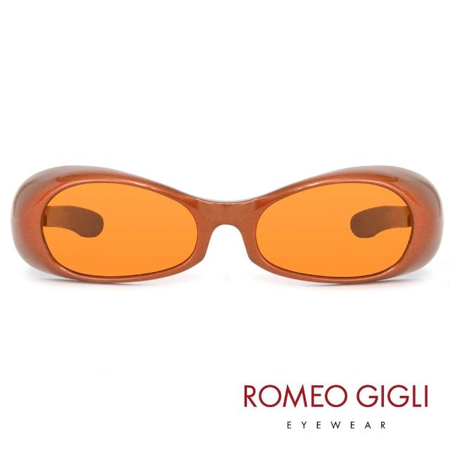 【Romeo Gigli】義大利質感橢圓鏡框太陽眼鏡(橘-RG217-5I1)