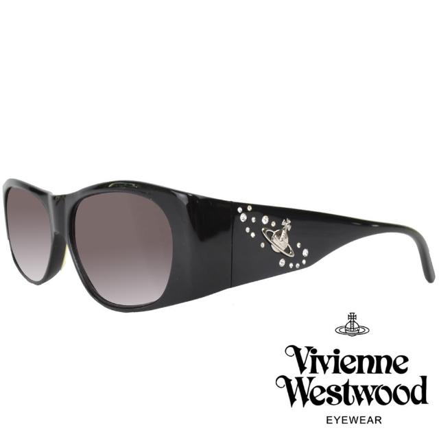 【Vivienne Westwood】漂浮土星水鑽款太陽眼鏡(黑 VW594_06)