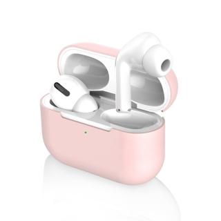 【General】AirPods Pro 保護套 保護殼 無線藍牙耳機充電矽膠收納盒- 粉紅
