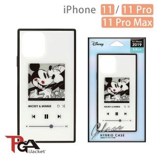 【iJacket】iPhone 11/11 Pro/11 Pro Max 迪士尼 四角氣墊 9H玻璃殼(米奇白)