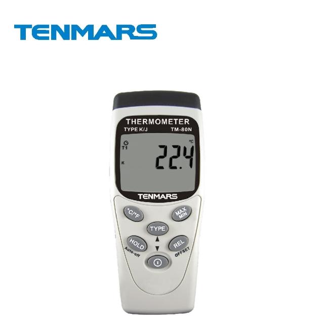 【Tenmars 泰瑪斯】TM-80N K/J型單輸入溫度錶(溫度表 溫度計)