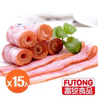 【富統食品 即期特價】嚴選五花培根-15入組(250克/約10片)