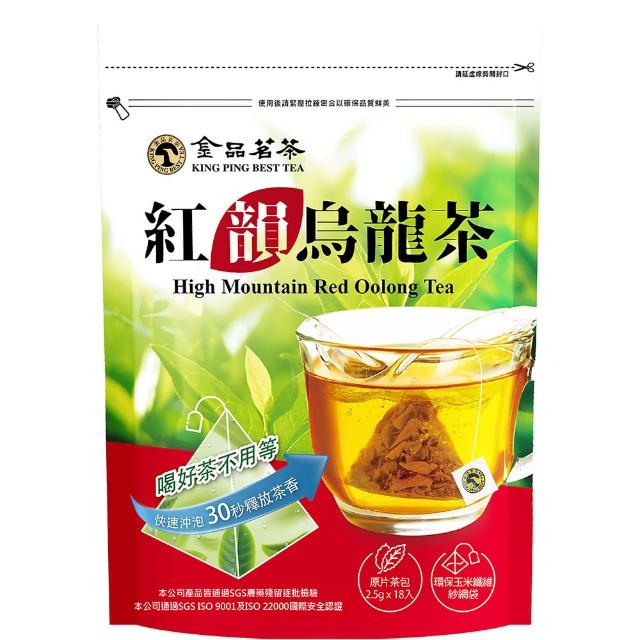【金品茗茶】紅韻烏龍茶葉原片茶包18包x1袋
