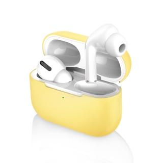 【General】AirPods Pro 保護套 保護殼 無線藍牙耳機充電矽膠收納盒- 奶黃