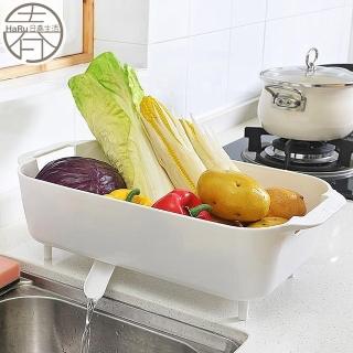 【HaRu日春生活】新多功能蔬果清洗瀝水架(洗菜籃 瀝水碗盤架 瀝水籃 廚房收納架 置物架)