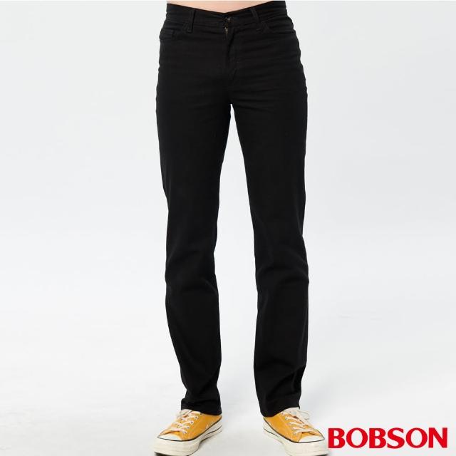 【BOBSON】男款素面彈性直筒褲(1175-87)