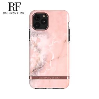 【Richmond&Finch】瑞典手機殼 大理石紋玫瑰金線框 - 玫瑰粉(iPhone 11 6.1吋)