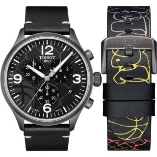 【TISSOT 天梭】CHRONO XL 3X3 街頭籃球特別版手錶 送行動電源 畢業禮物(T1166173606700)