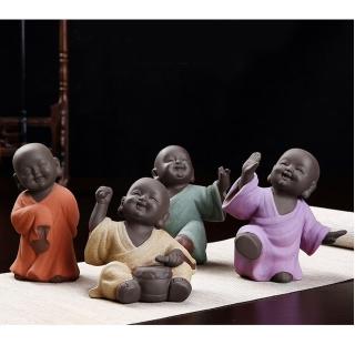 【原藝坊】紫沙陶瓷 歡欣鼓舞 小沙彌茶寵套組