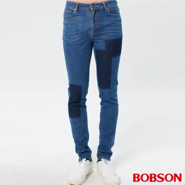 【BOBSON】有機綿高腰窄管褲(1843-53)