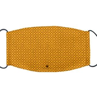 【IHERMI】橘黃圈圈 個性口罩 台灣製(耐用 舒適 透氣 可水洗 重複使用 創意 幾何 清新)