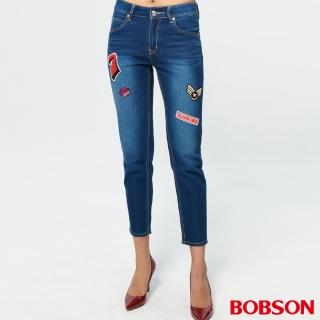 【BOBSON】女款中腰針織女友褲(8170-53)