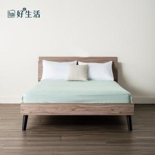 【hoi! 好好生活】hoi! 台灣製純棉 床包 綠 雙人加大另有單人/雙人尺寸可選 182x190cm