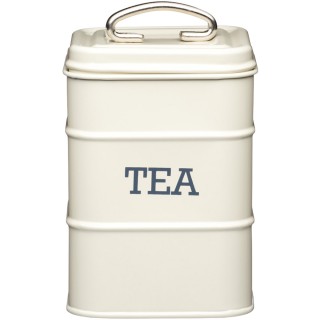 【KitchenCraft】復古茶葉收納罐 奶油黃(收納瓶 儲物罐 零食罐)