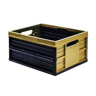 【EVO BOX】摺疊收納籃32L -黑/金色(比利時製)