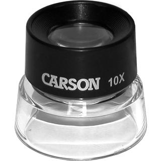 【CARSON 卡薾紳】Lumi 杯式專業放大鏡 10x(珠寶 錢幣 材質 物品觀察 輔助閱讀)