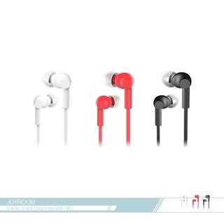 【Joyroom】青春多彩 入耳式扁線耳機-E106(3 .5mm各廠牌適用/ 線控接聽鍵/ 免持聽筒)