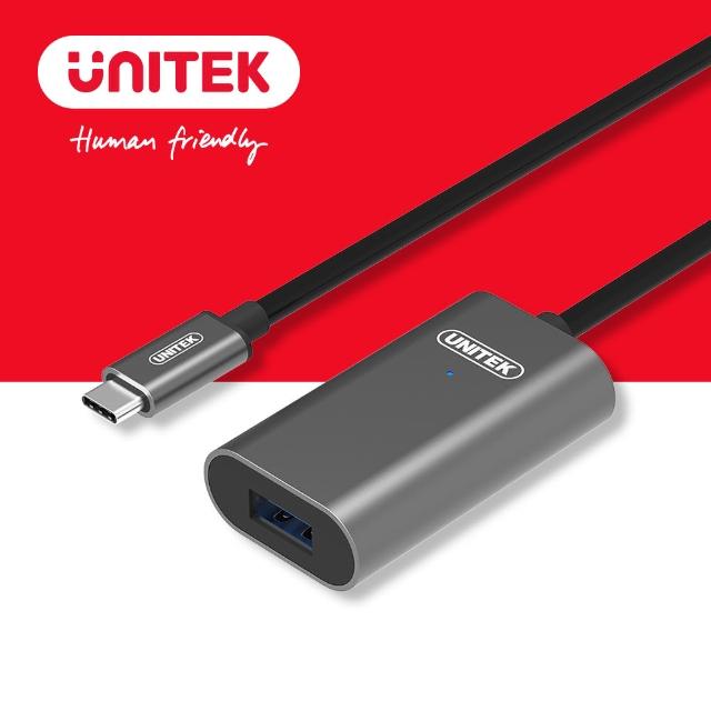 【UNITEK】UNITEK USB-C to A訊號放大延長線5M(UNITEK USB-C to A訊號放大延長線5M Y-U304AGY)