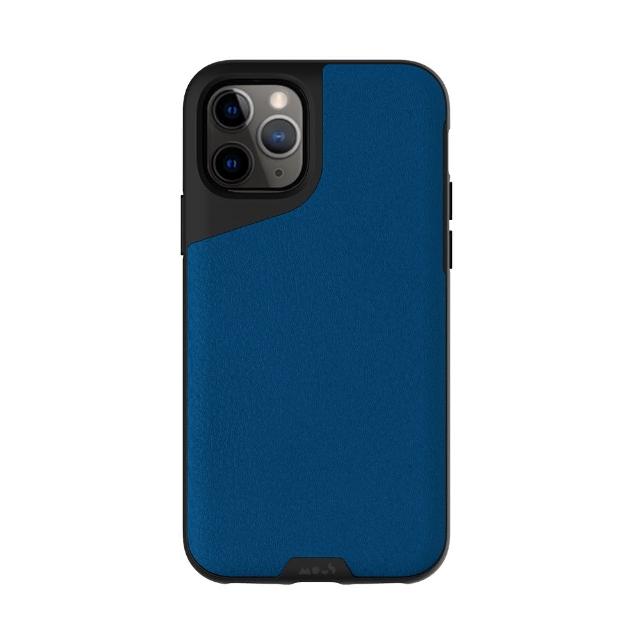 【Mous】Contour 天然材質防摔保護殼-沉藍皮革(iPhone 11 Pro Max 6.5吋)