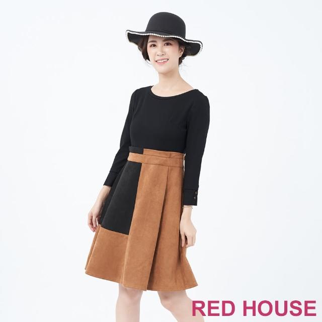 【RED HOUSE 蕾赫斯】拼色剪裁洋裝(共二色)