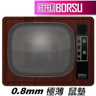 【BORSU】極薄鼠墊_FUNNY_復古TV(台灣製 滑鼠墊 耐用 個性 懷舊 電視)