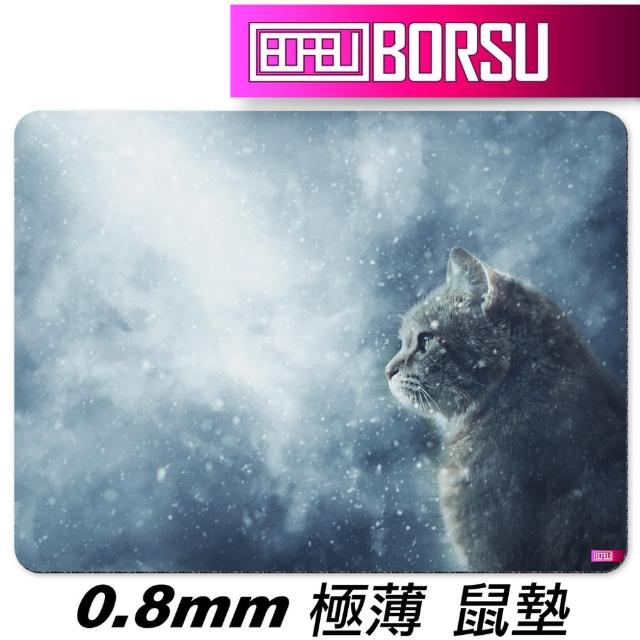 【BORSU】極薄鼠墊_FUNNY_堅毅貓(台灣製 滑鼠墊 耐用 動物 貓 小貓)