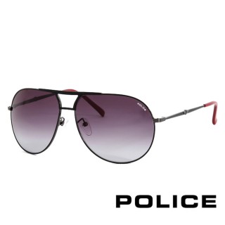 【POLICE】義大利 警察 復古時尚經典造型太陽眼鏡(黑 POS8759-0K59)