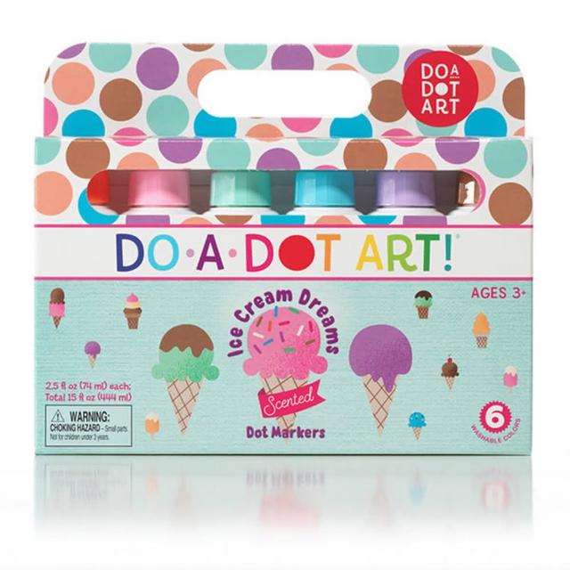 【美國Do A Dot Art!】點點畫筆：6入冰淇淋香(美國各大幼兒園指定繪畫用具)