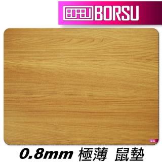 【BORSU】極薄鼠墊_UNIQUE_木質紋B(台灣製 滑鼠墊 木頭 耐用 自然 木紋)