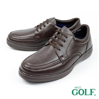 【Golf】日本4E寬楦綁帶手工氣墊休閒鹿皮鞋(深褐色 GF5012-DBR)