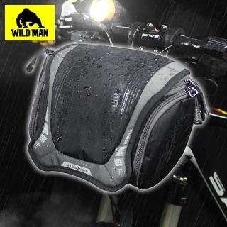 【WILD MAN】自行車龍頭袋可拆式相機工具大容量防水收納包 黑