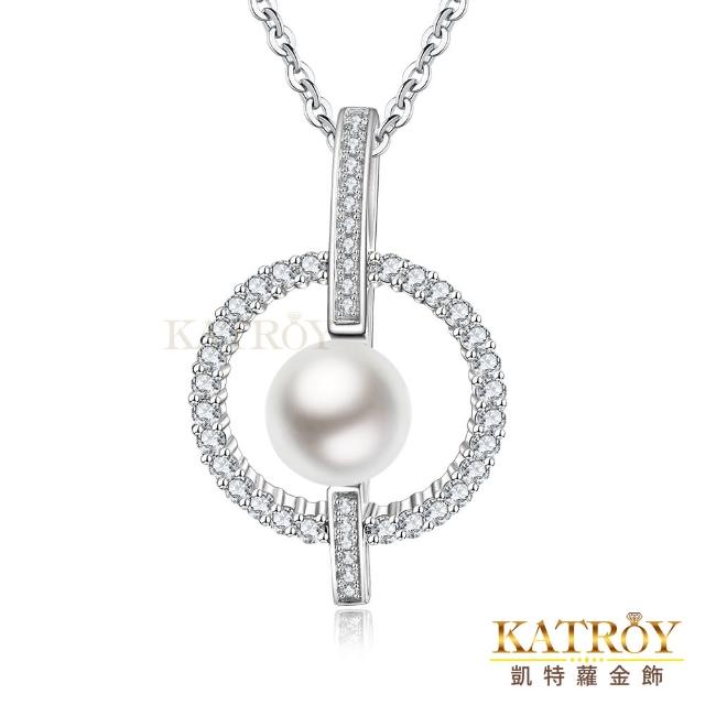 【KATROY】珍珠項鍊． 8.0 mm．母親節禮物(純銀)
